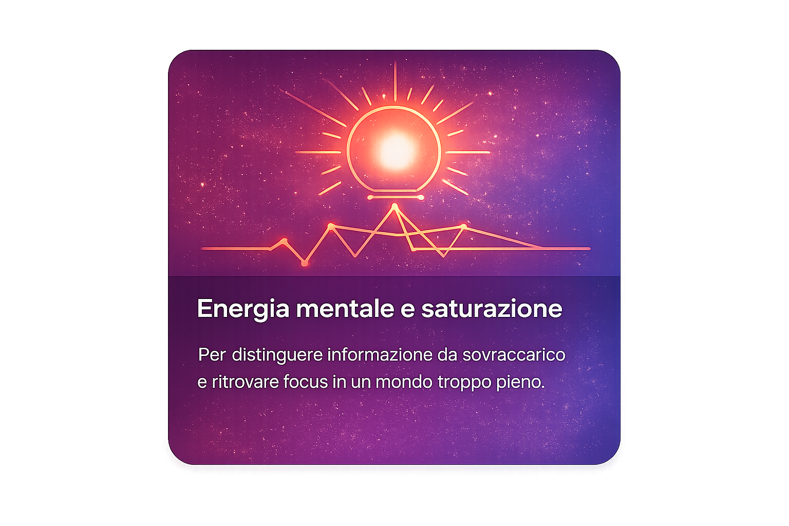 Energia mentale e saturazione